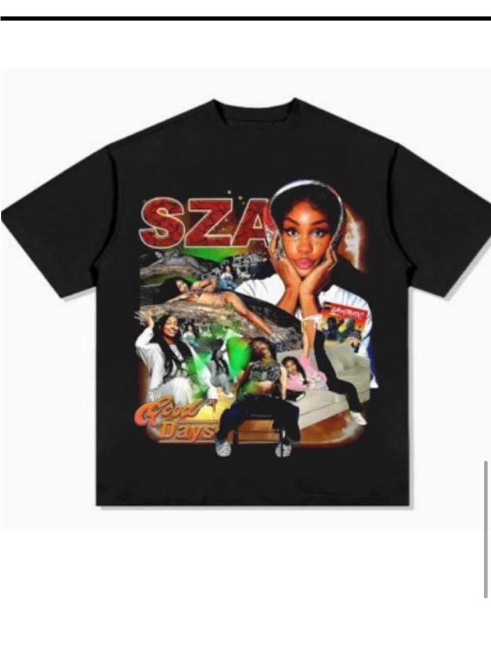 SZA Black Graphic Tee -  perfect for different age groups